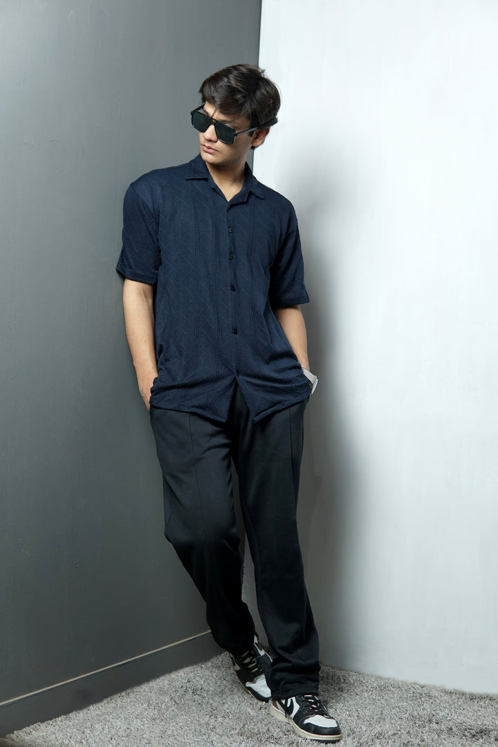 Blue Knitted Shirt