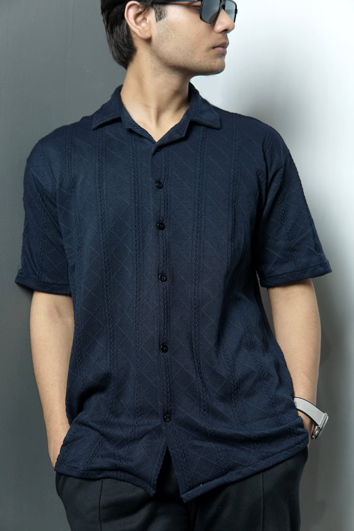Blue Knitted Shirt