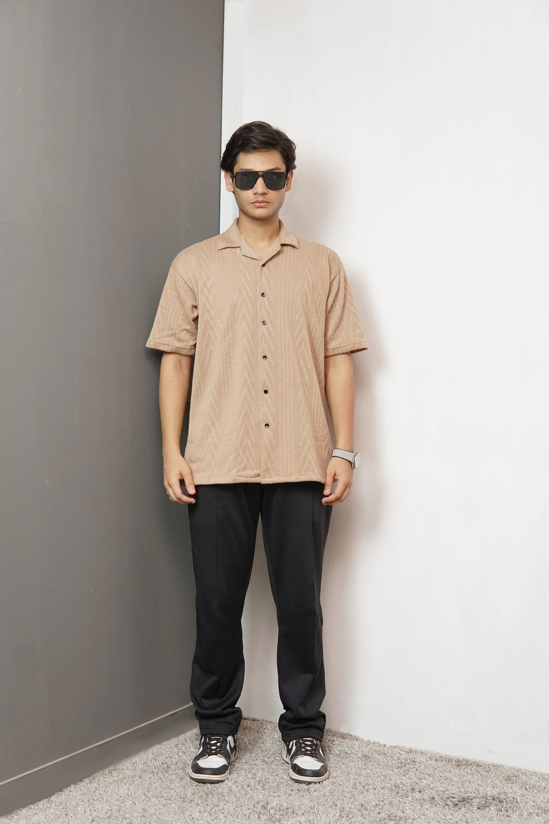Light Taupe Knitted Shirt