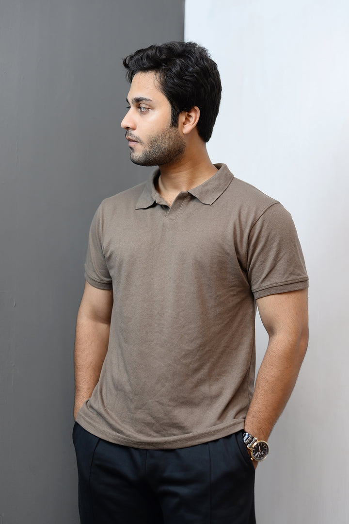 JOHNNY COLLAR POLO- DBRN