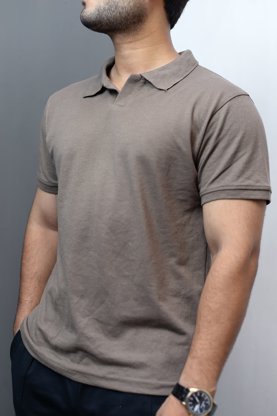 JOHNNY COLLAR POLO- DBRN