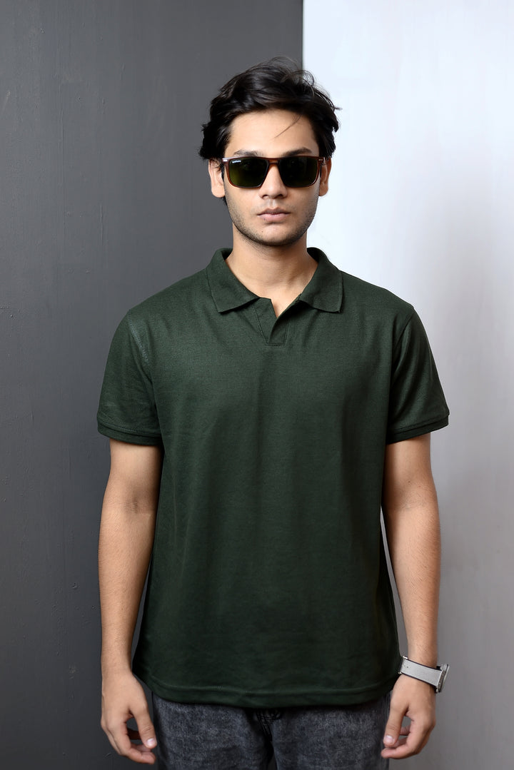 JOHNNY COLLAR POLO-GRN