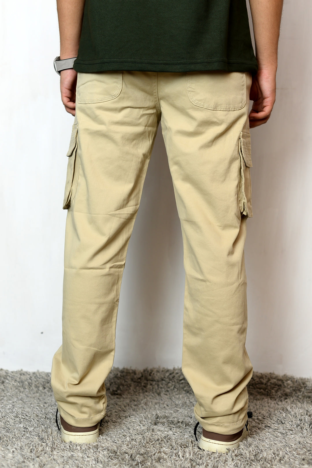 Khaki Twill Relax fit Six Pocket Cargo