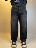 VINTAGE WASH BLACK - WIDE LEG DENIM