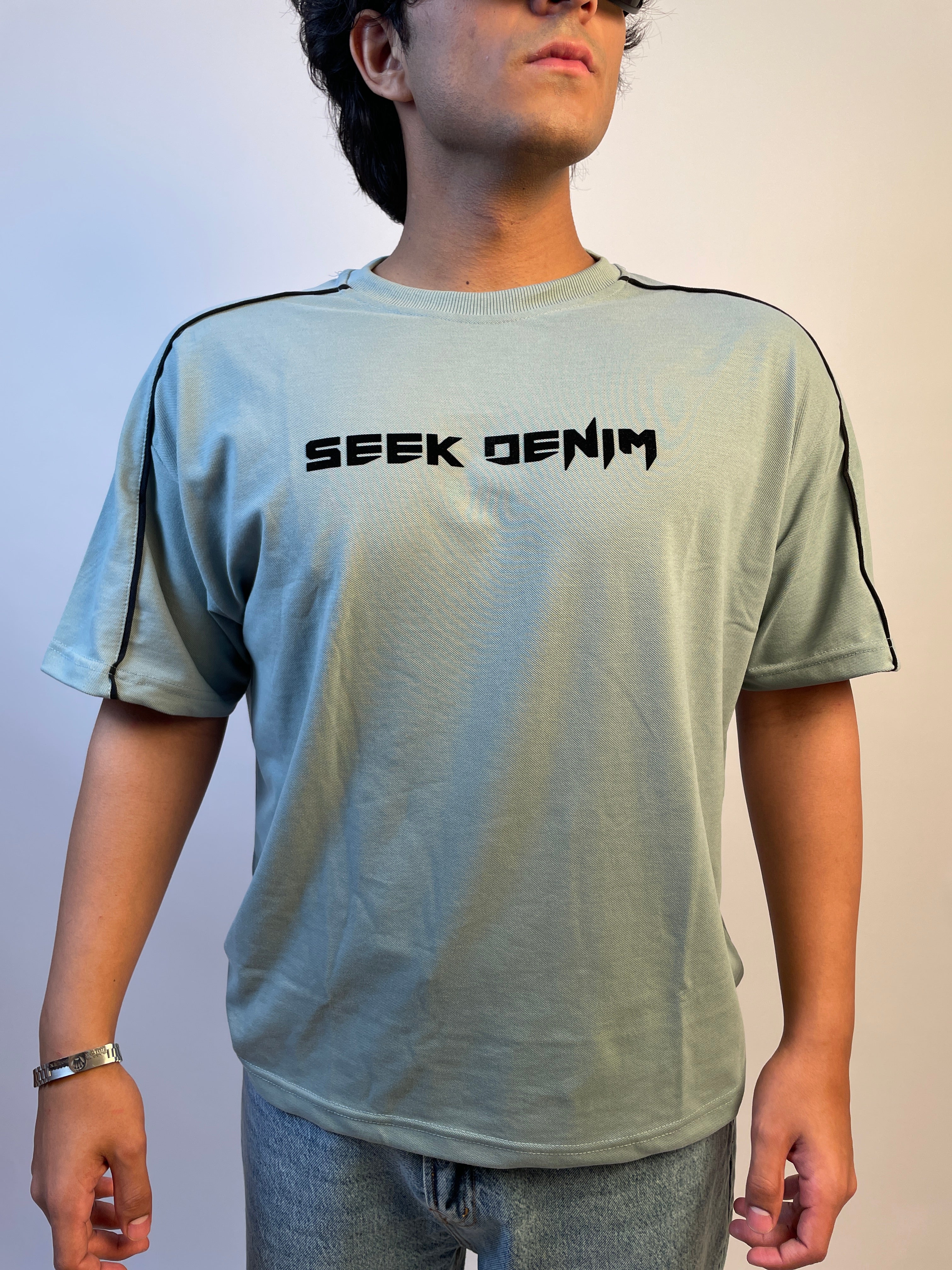 SAGE BLUE - OVERSIZED TEES
