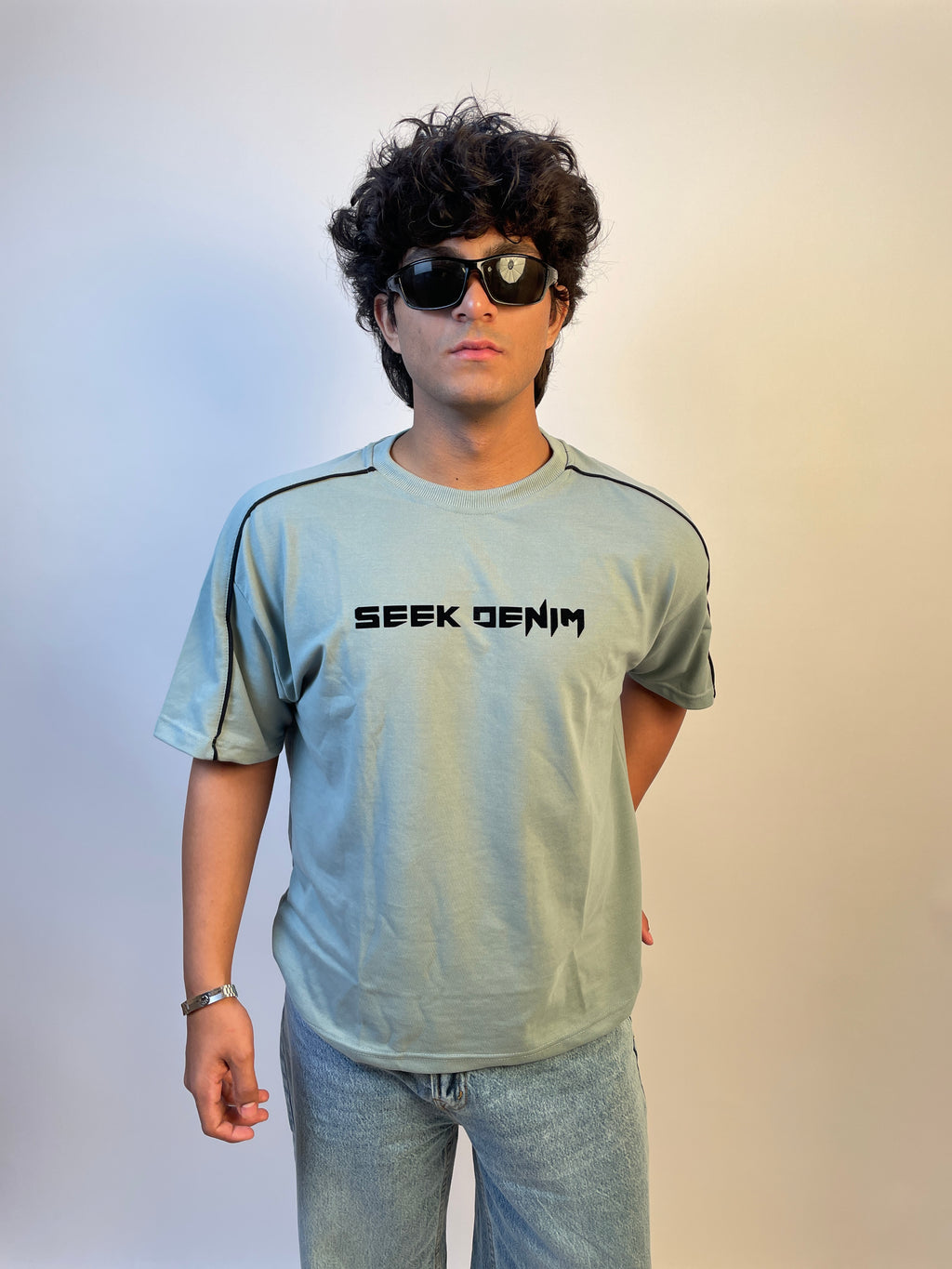 SAGE BLUE - OVERSIZED TEES