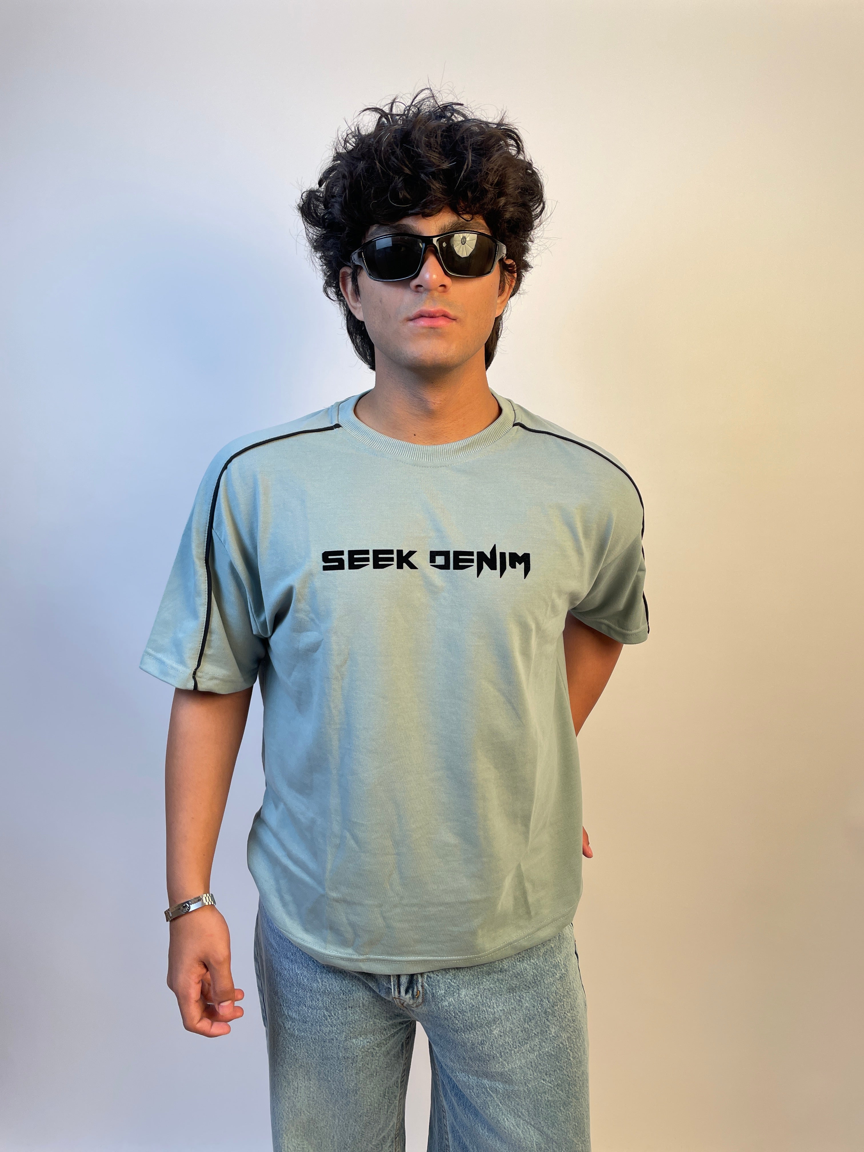SAGE BLUE - OVERSIZED TEES