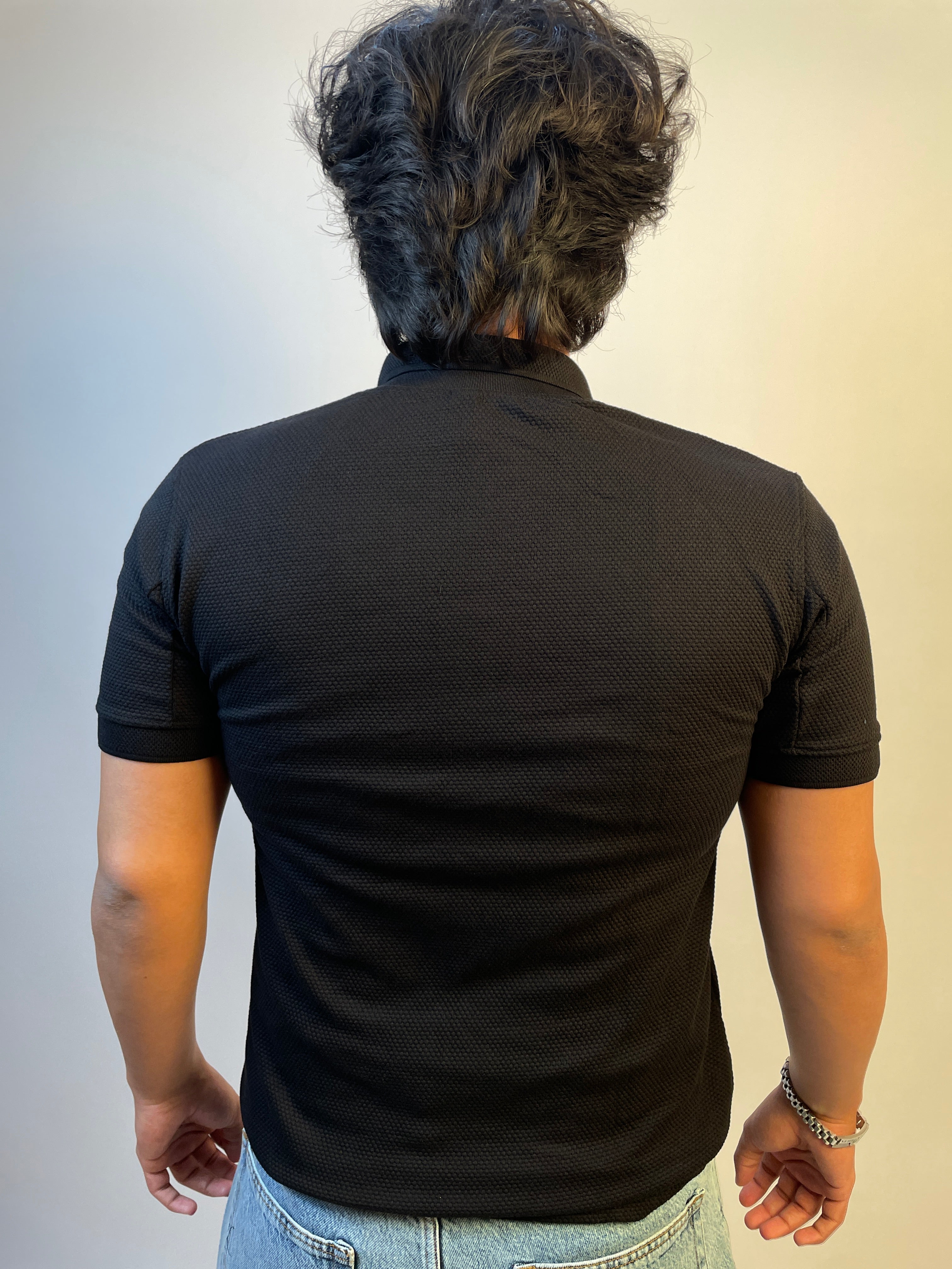 JET BLACK - ZIP POLO