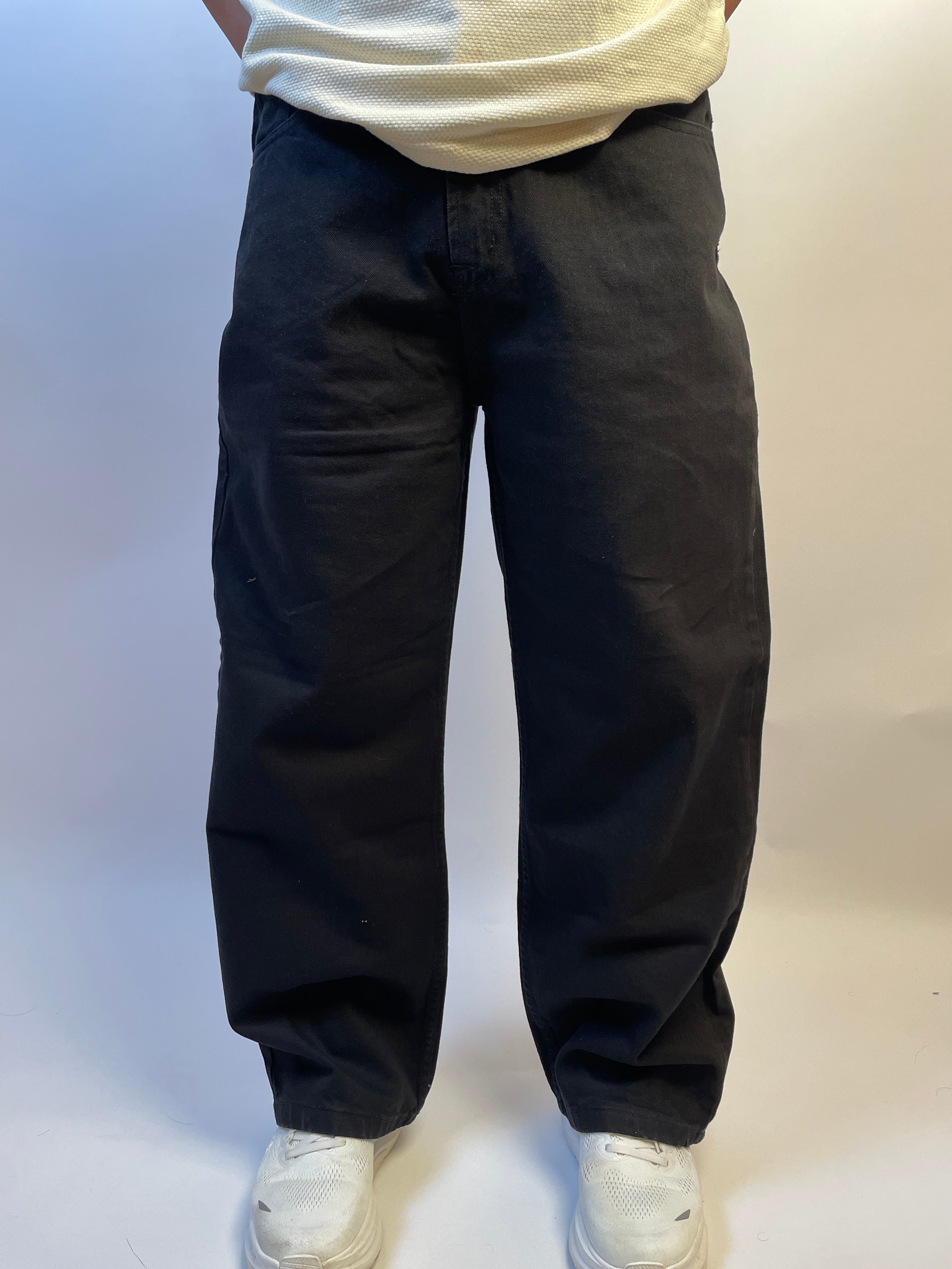 OBSIDIAN BLACK - WIDE LEG DENIM