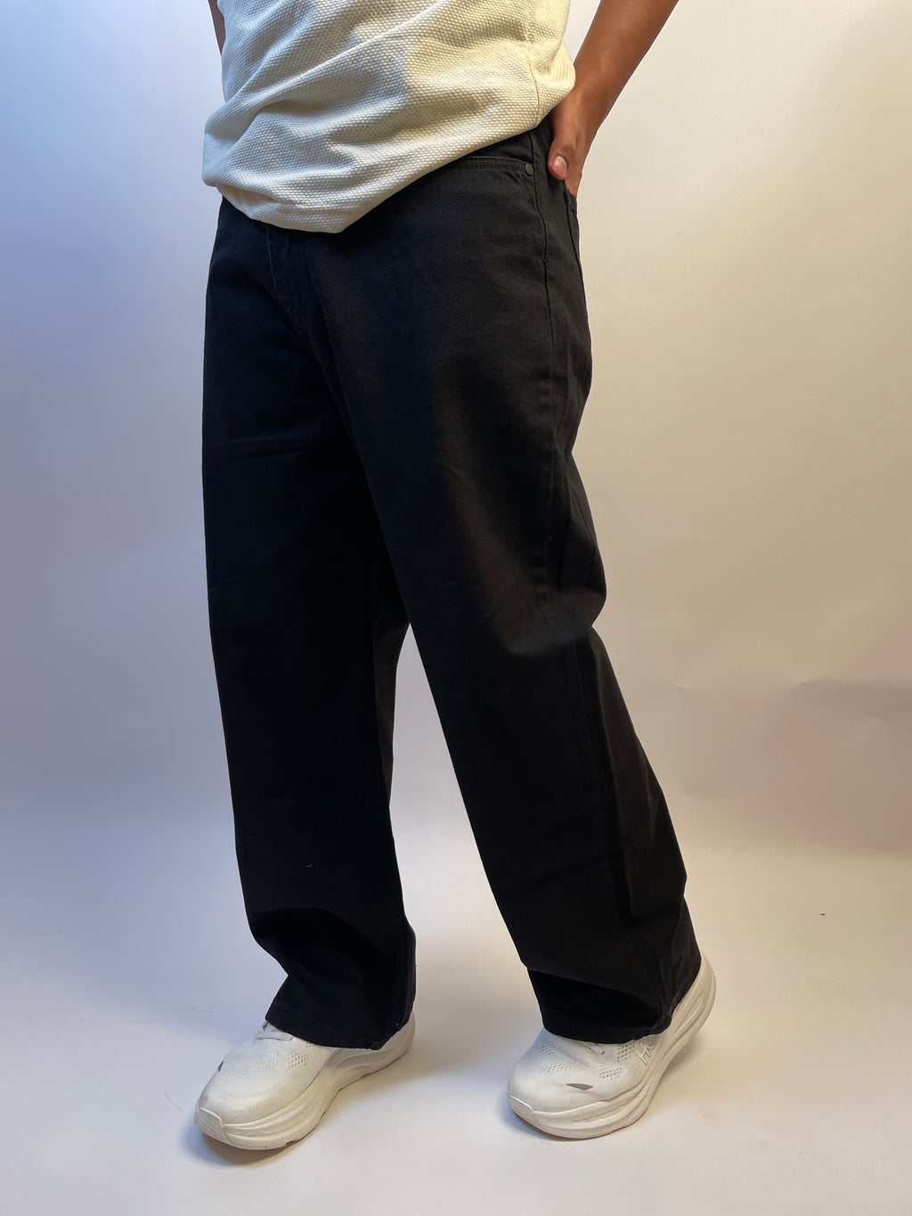 OBSIDIAN BLACK - WIDE LEG DENIM