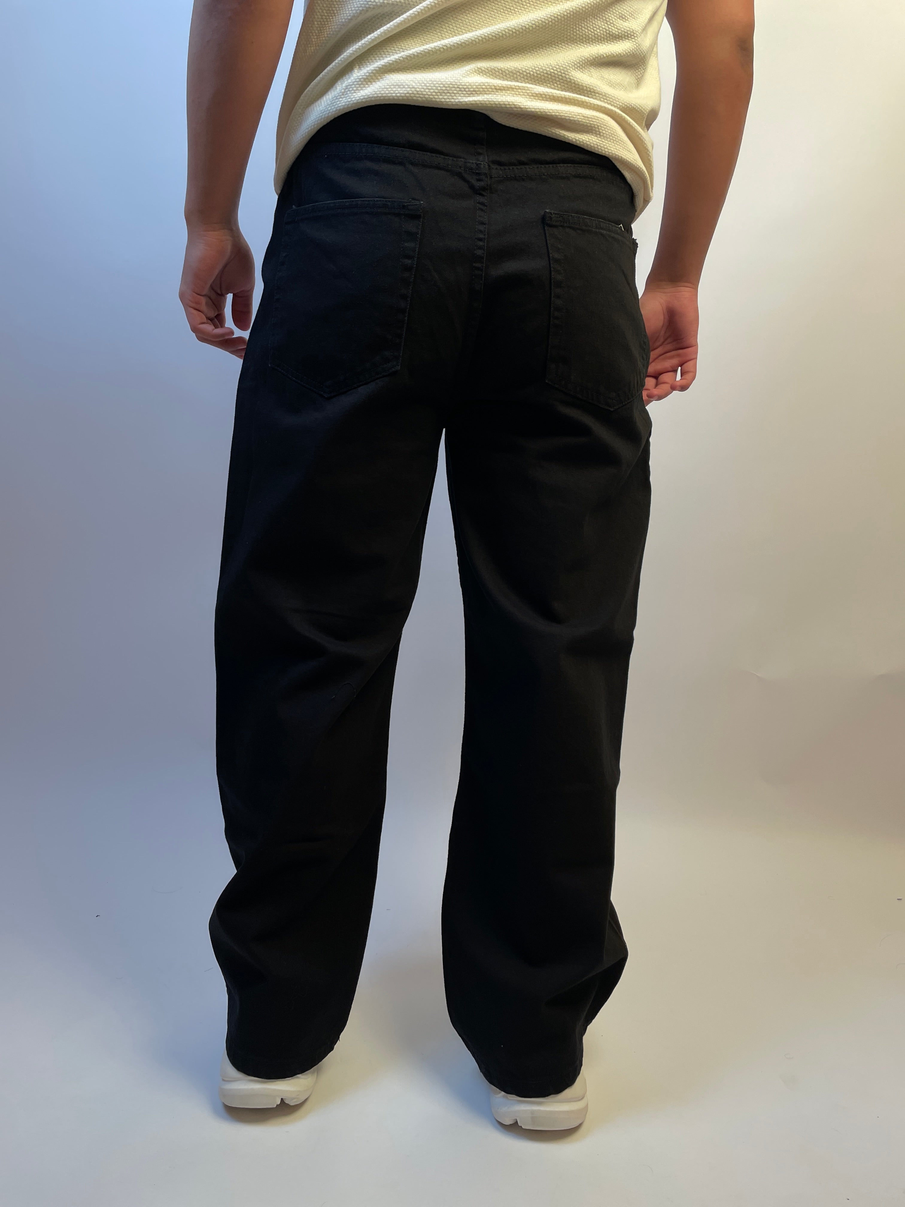 OBSIDIAN BLACK - WIDE LEG DENIM