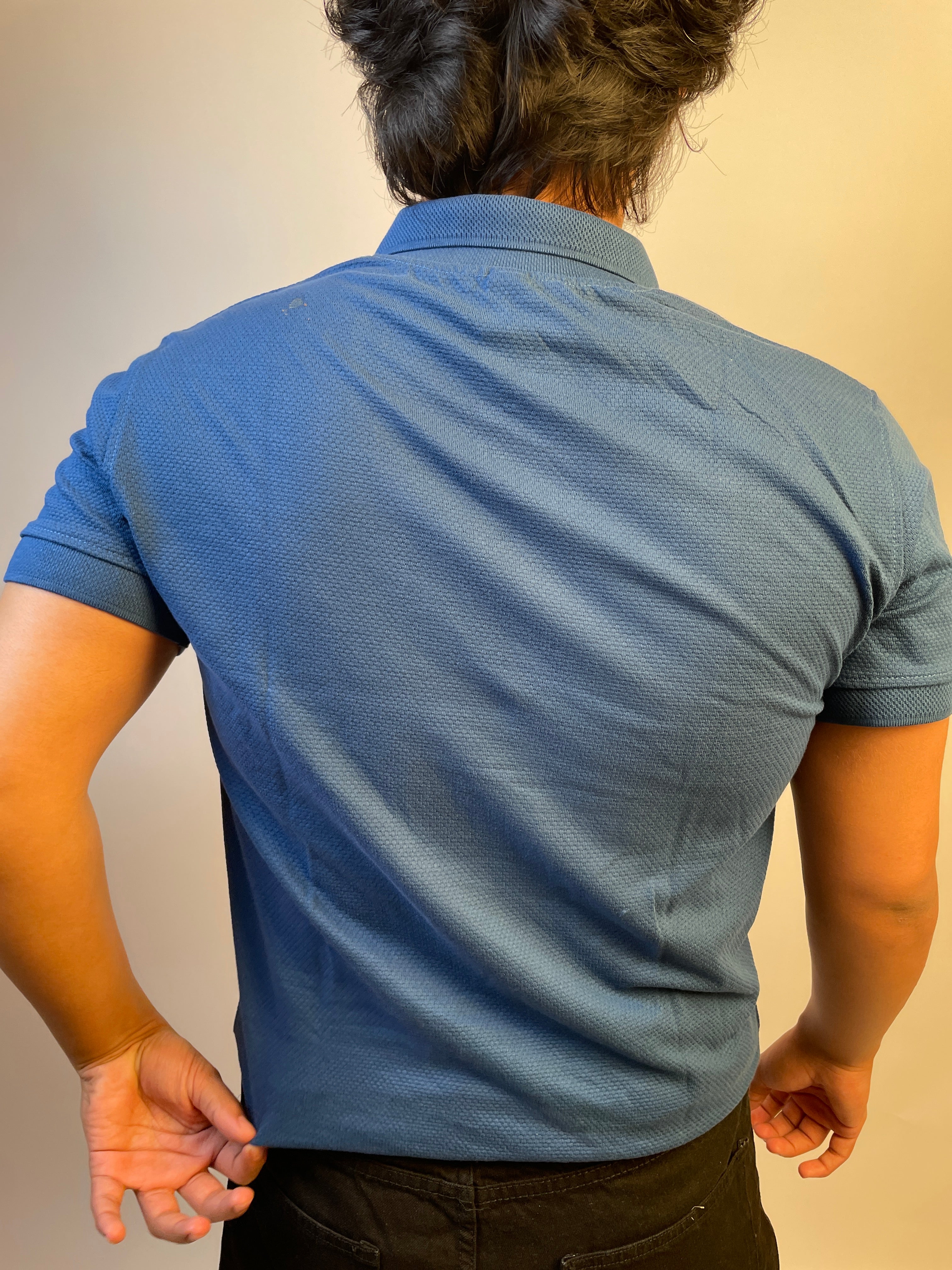 NAVY BLUE - ZIP POLO