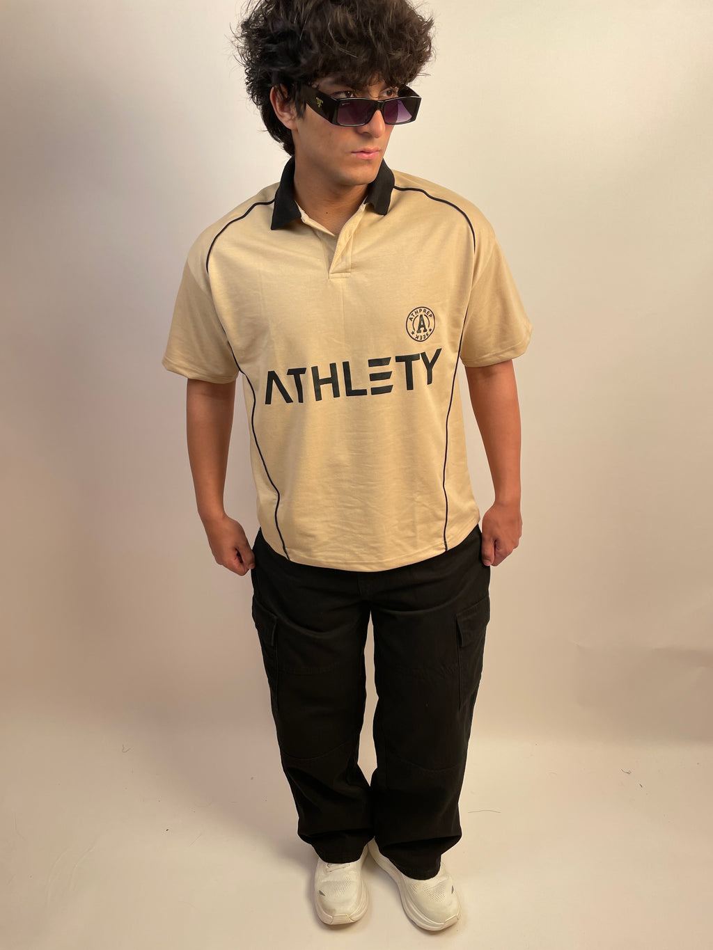 SAND BEIGE - OVERSIZED POLO