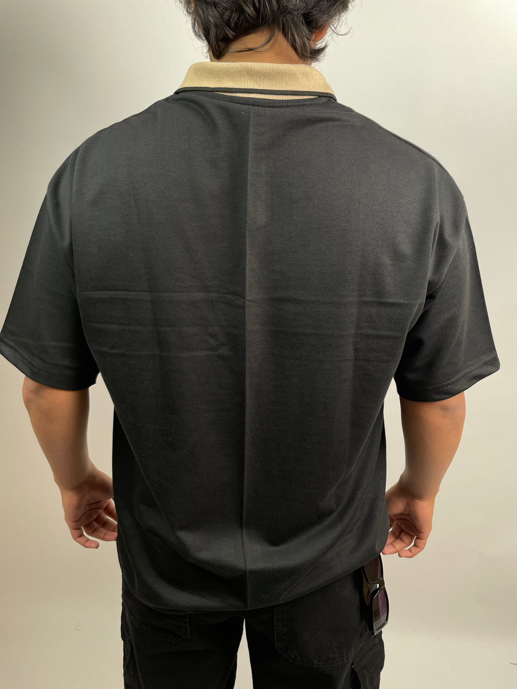 OBSIDIAN BLACK - OVERSIZED POLO