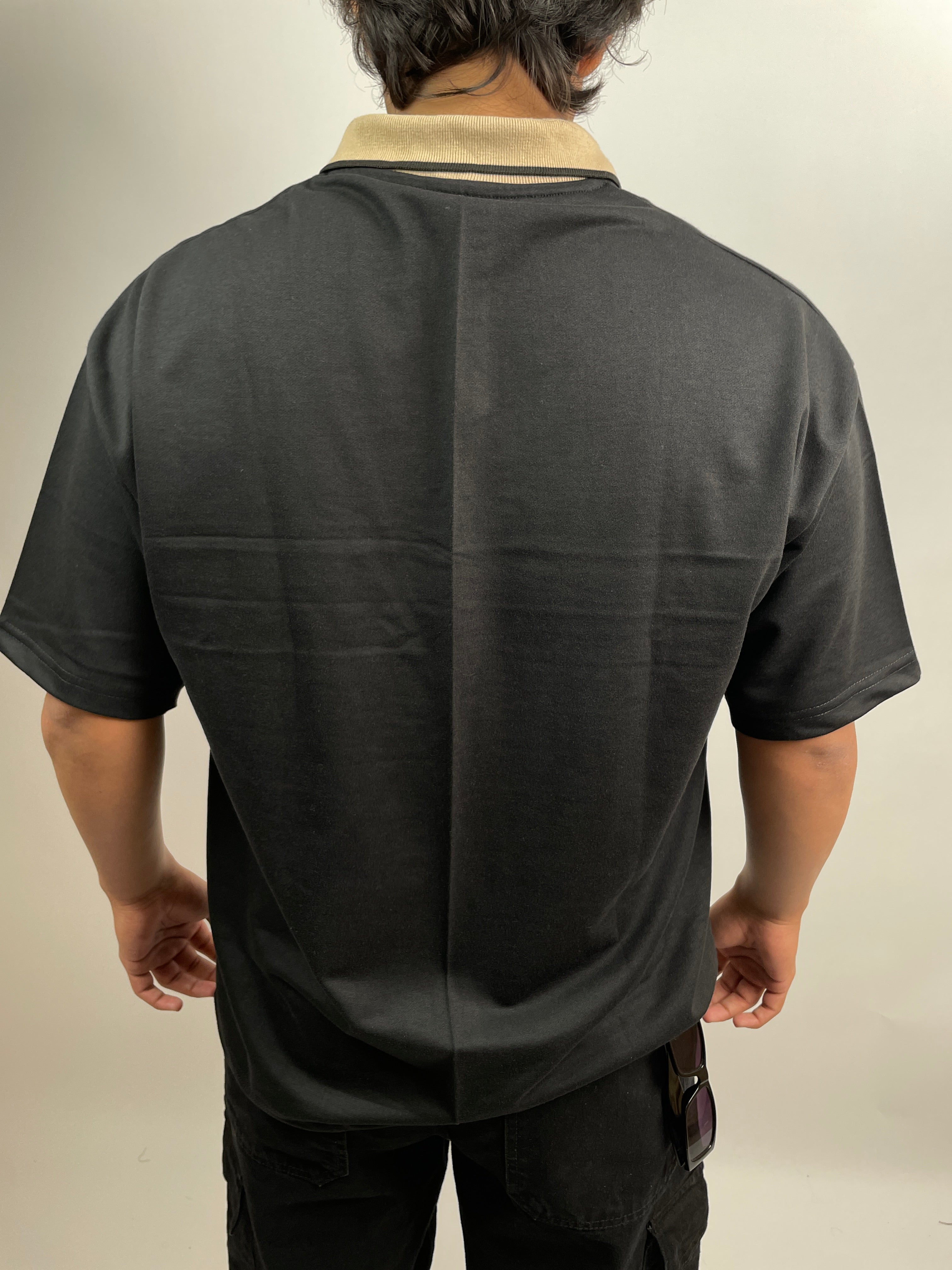 OBSIDIAN BLACK - OVERSIZED POLO