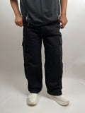 PITCH BLACK - DOUBLE KNEE CARGO PANTS