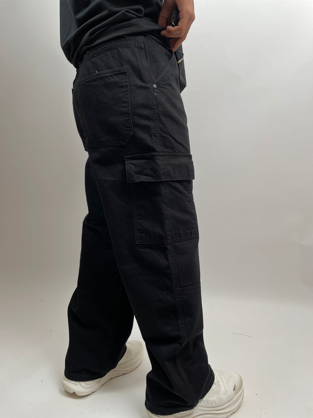 PITCH BLACK - DOUBLE KNEE CARGO PANTS