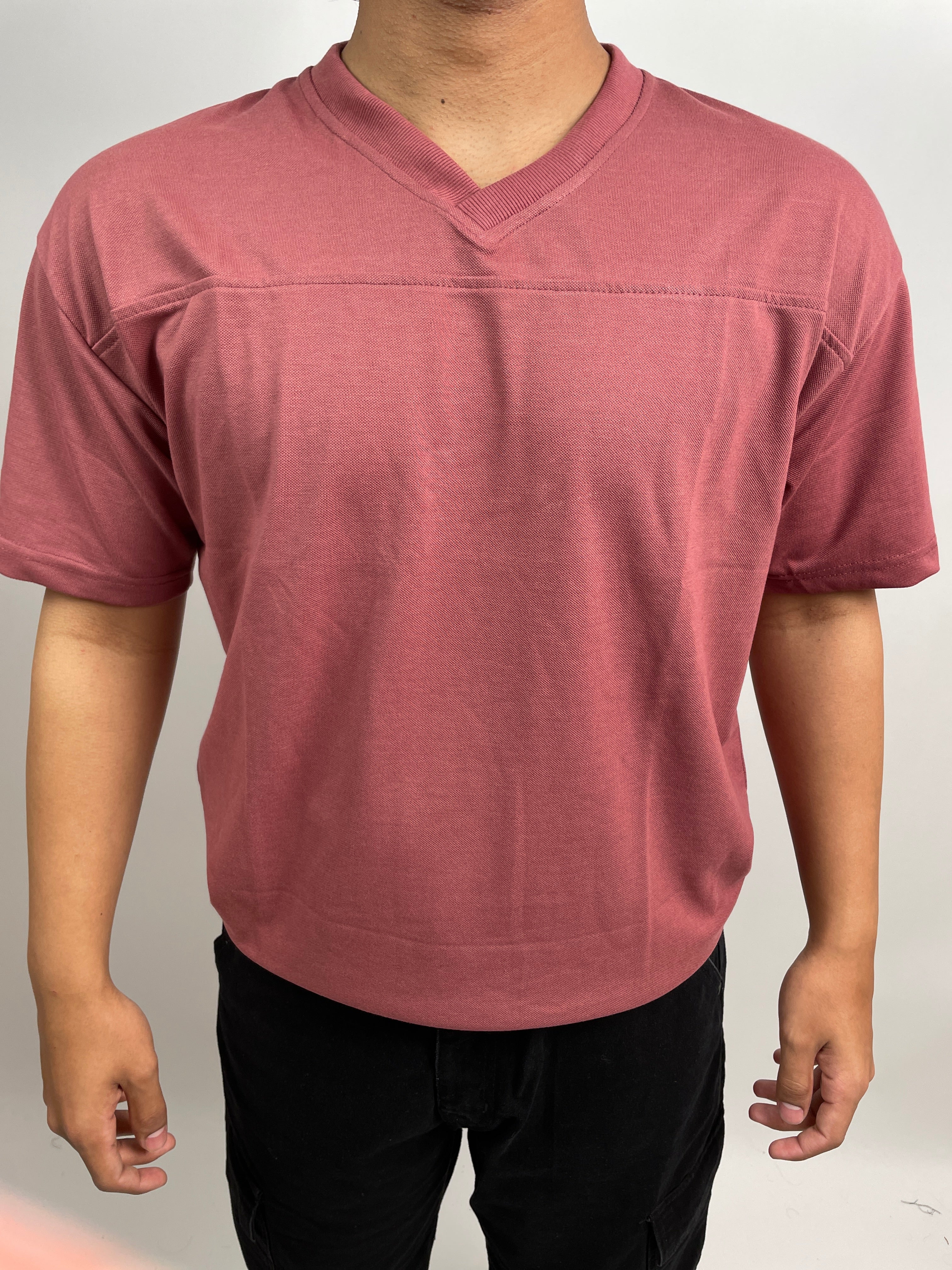 MUTED CLAY - OVERSIZED V-NECK