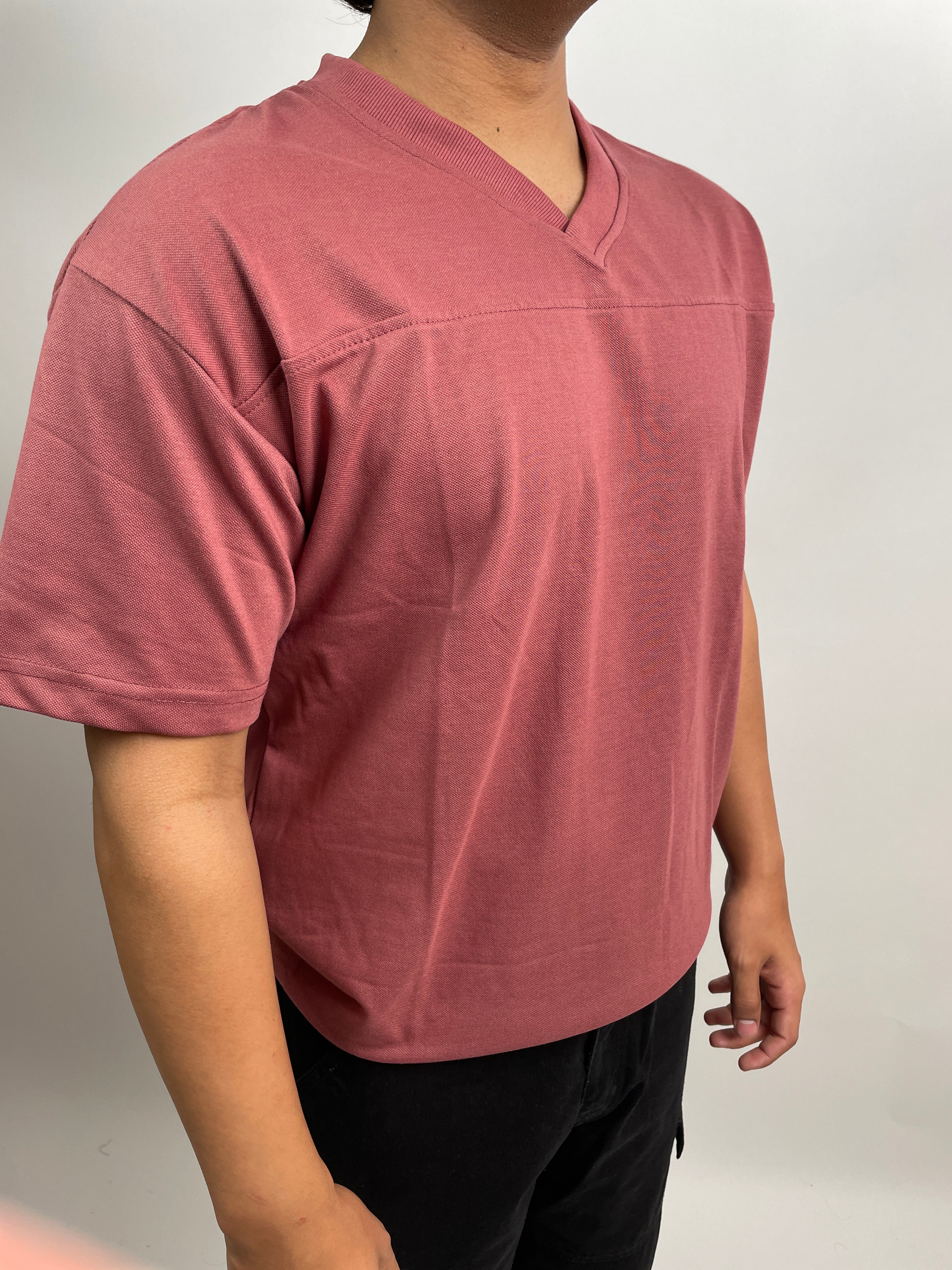 MUTED CLAY - OVERSIZED V-NECK