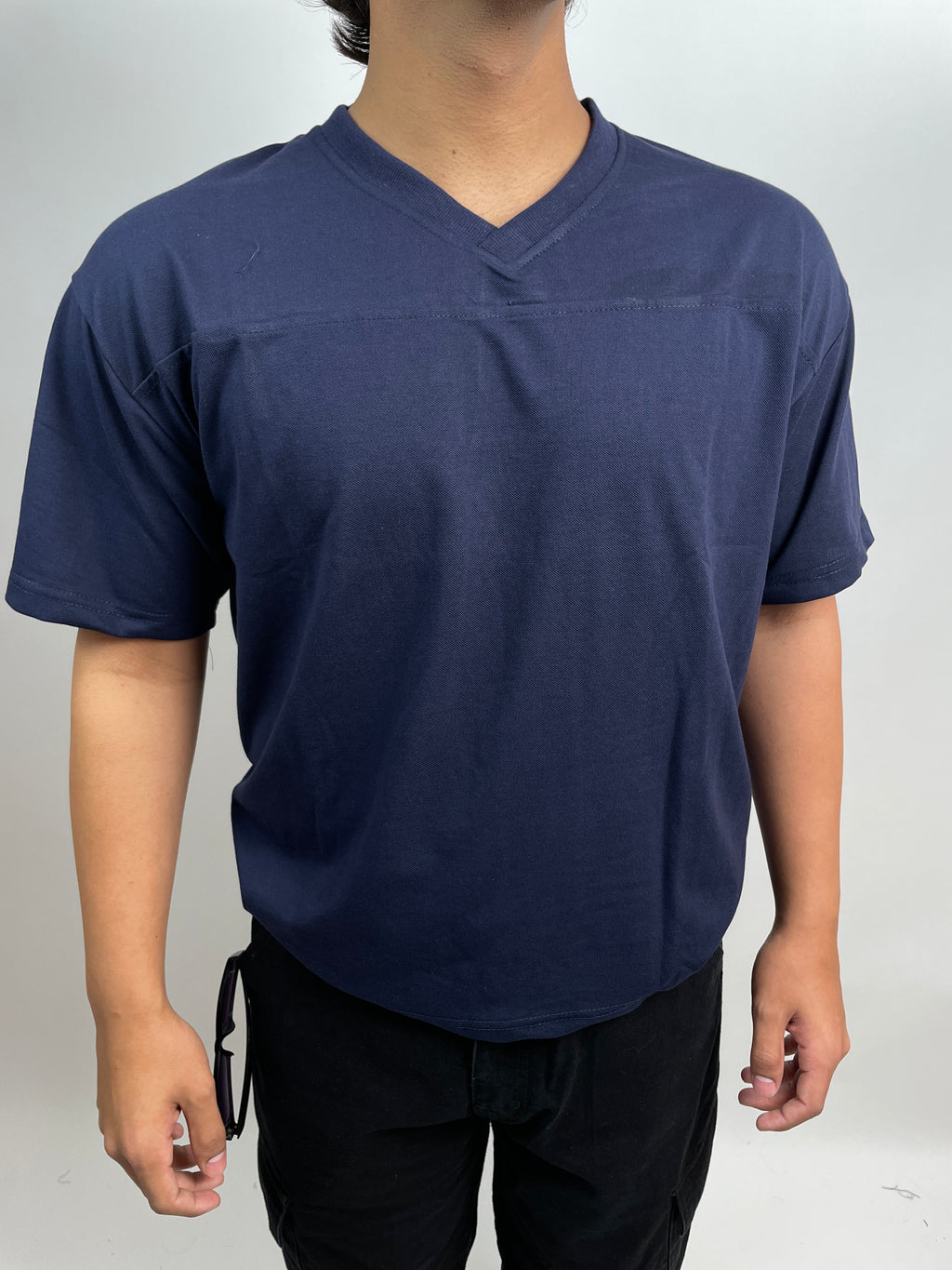 MIDNIGHT NAVY - OVERSIZED V-NECK