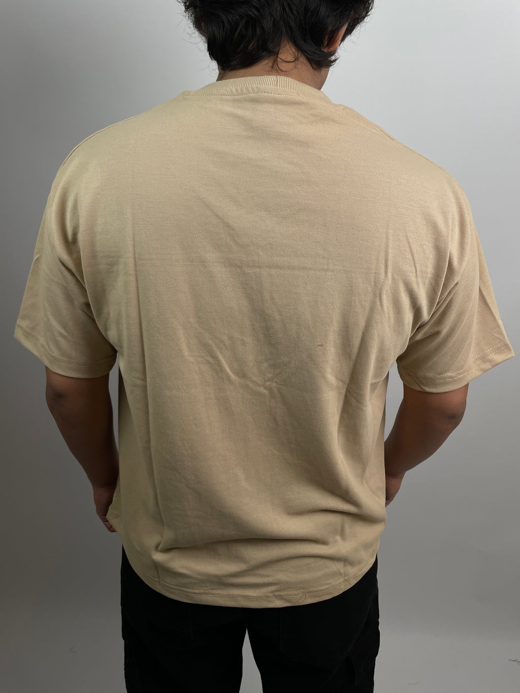 OATMEAL BEIGE - OVERSIZED V-NECK