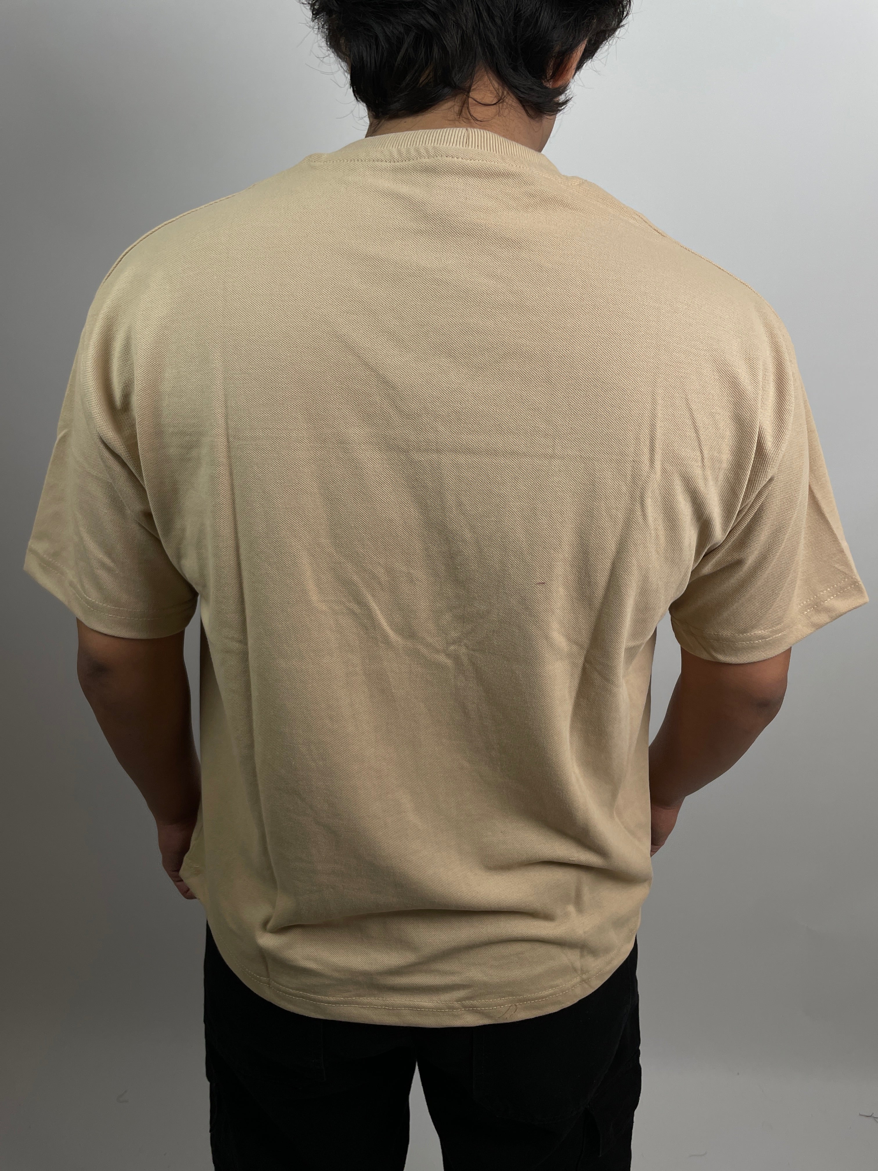 OATMEAL BEIGE - OVERSIZED V-NECK
