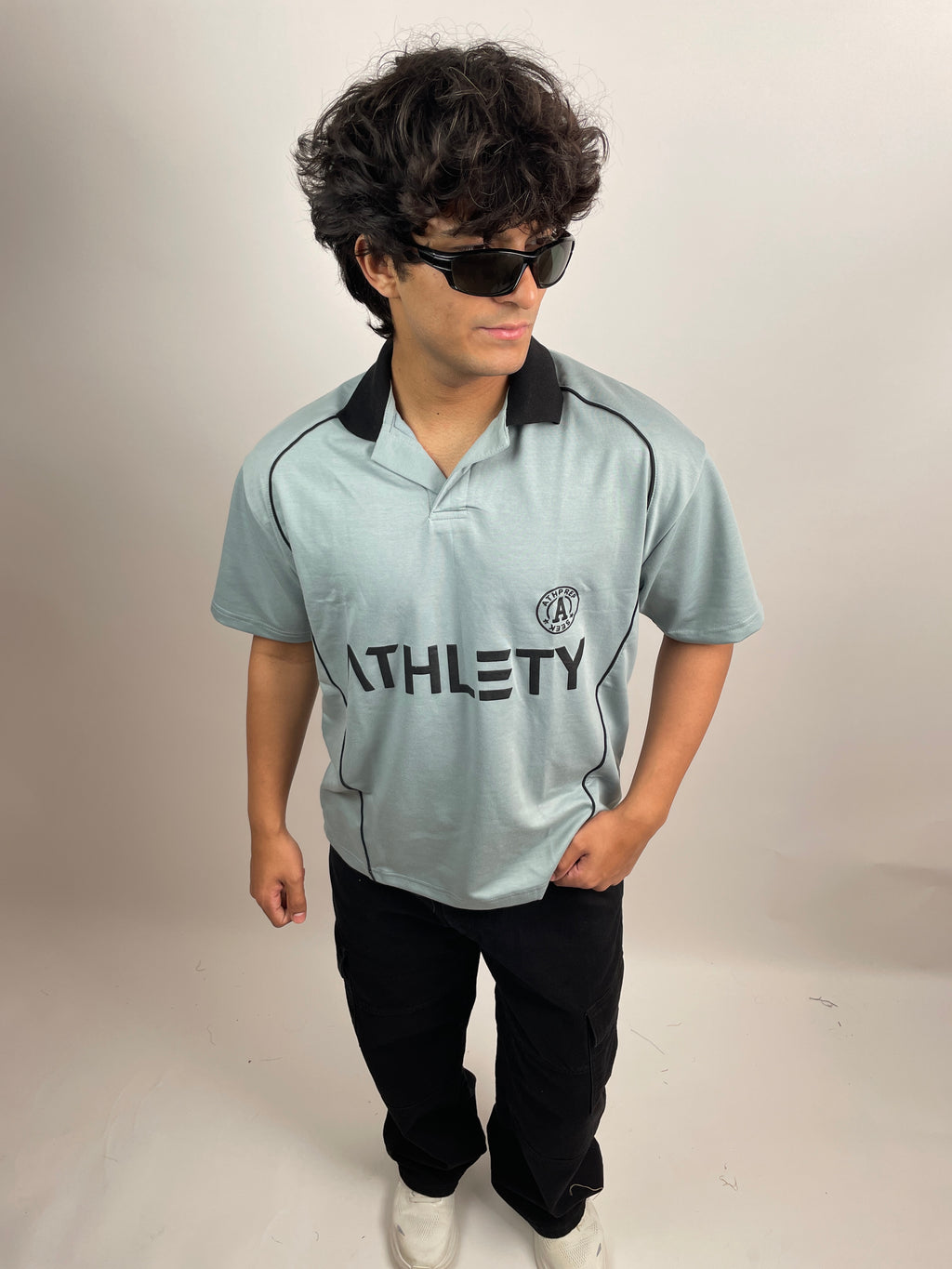 SKY BLACK - OVERSIZED POLO