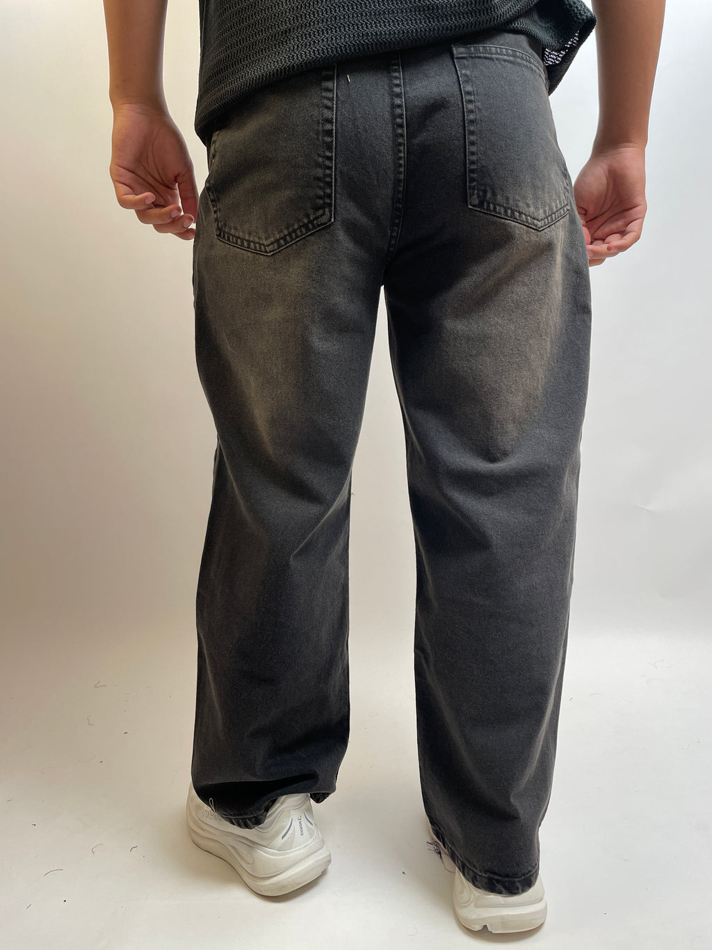 FADED CHARCOAL - WIDE LEG DENIM