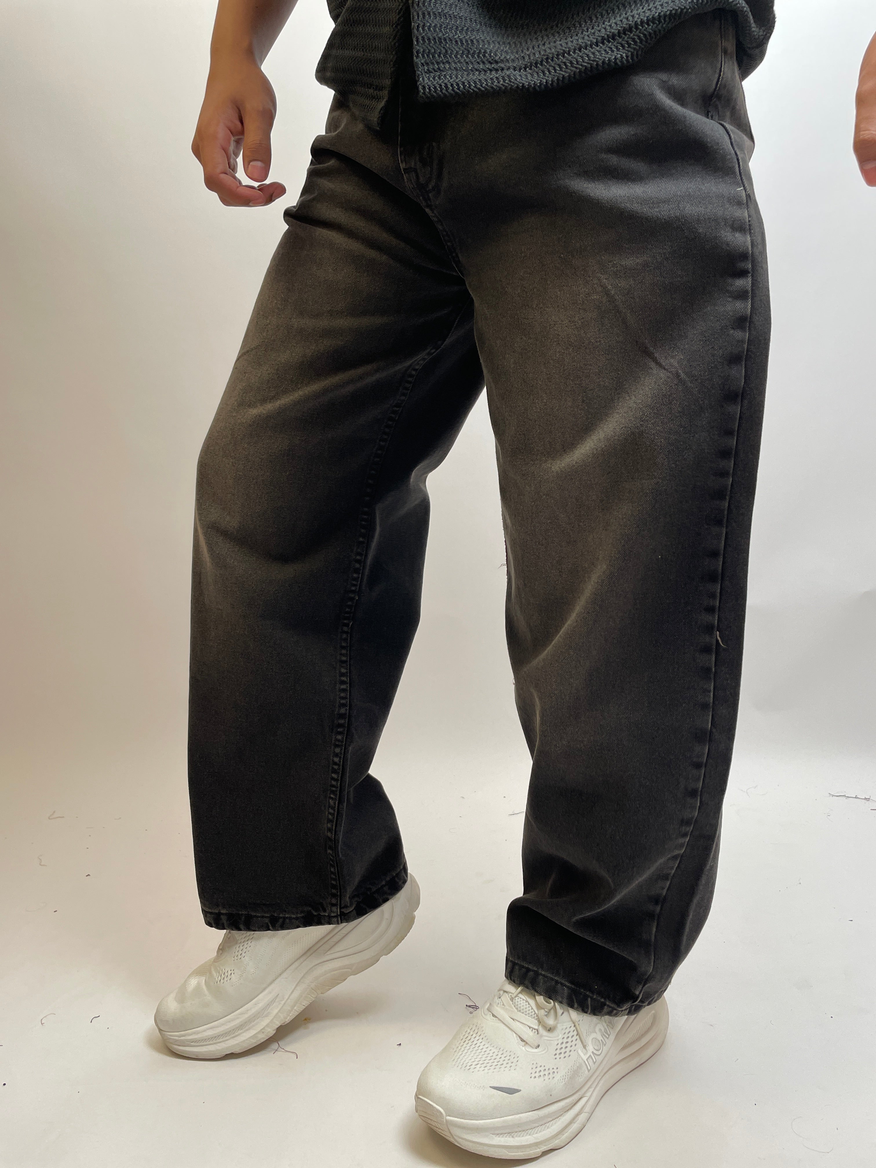 FADED CHARCOAL - WIDE LEG DENIM