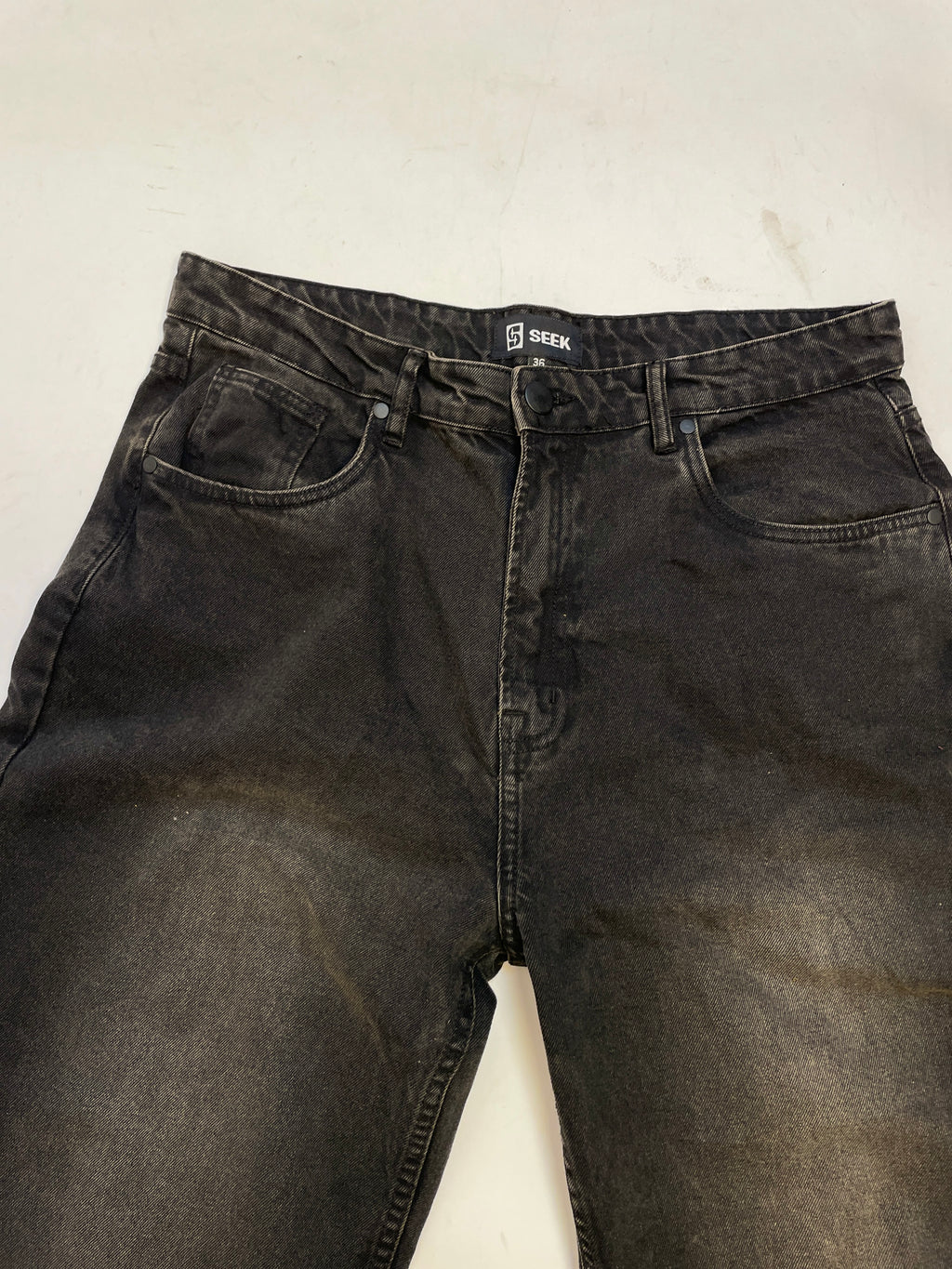 VINTAGE WASH BLACK - WIDE LEG DENIM