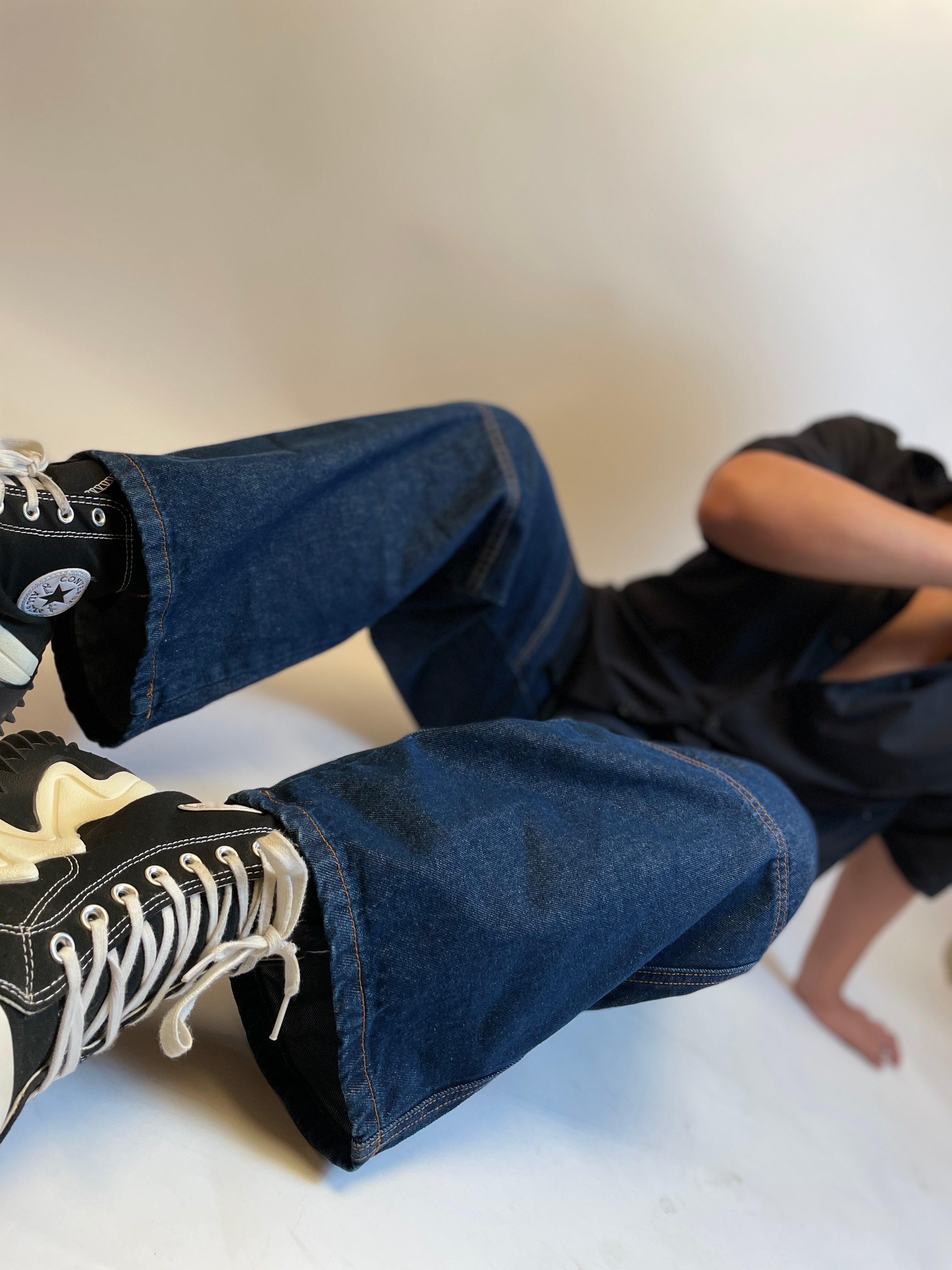 DEEP NAVY - DOUBLE KNEE CARGO PANTS