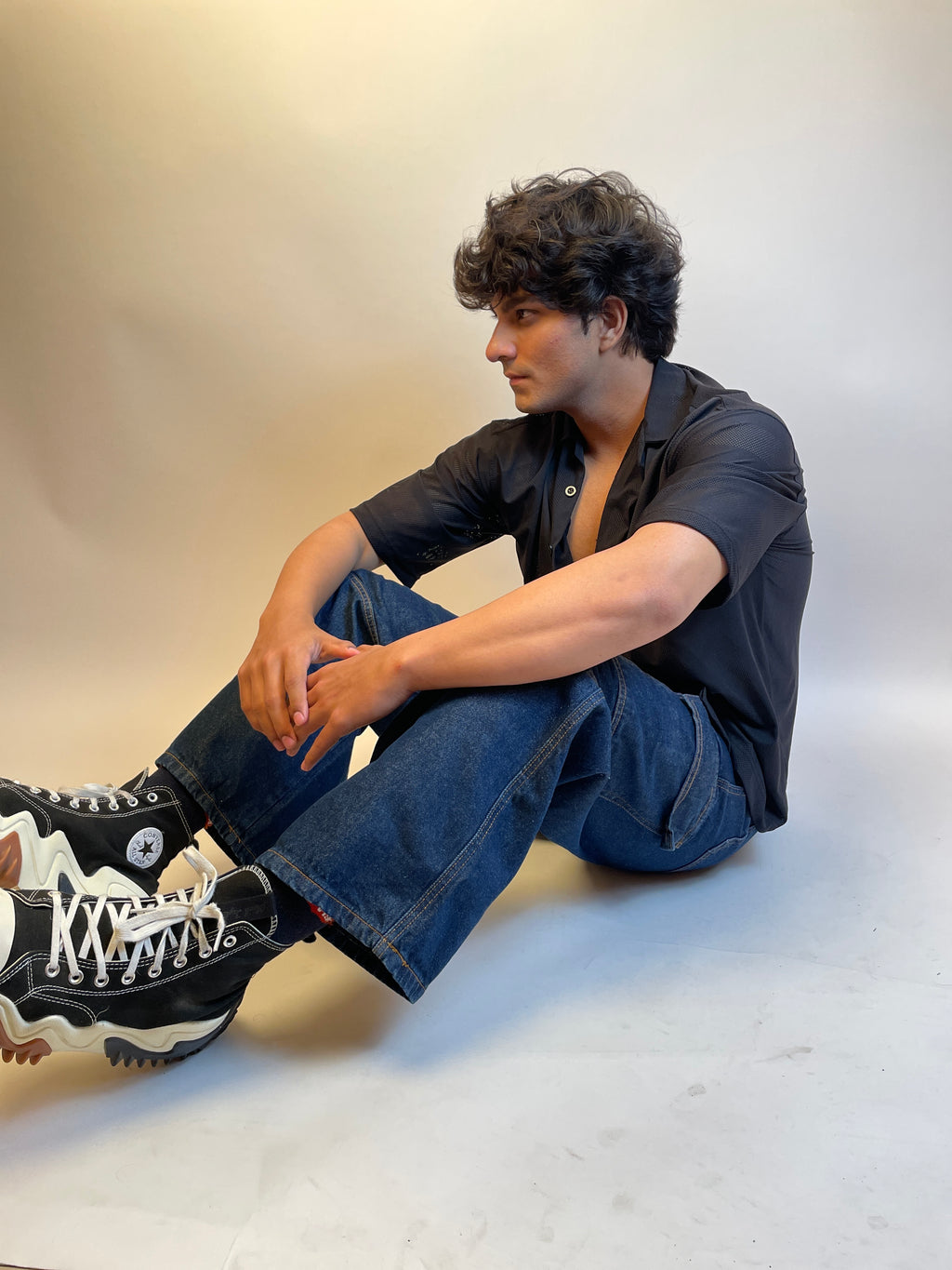 DEEP NAVY - DOUBLE KNEE CARGO PANTS