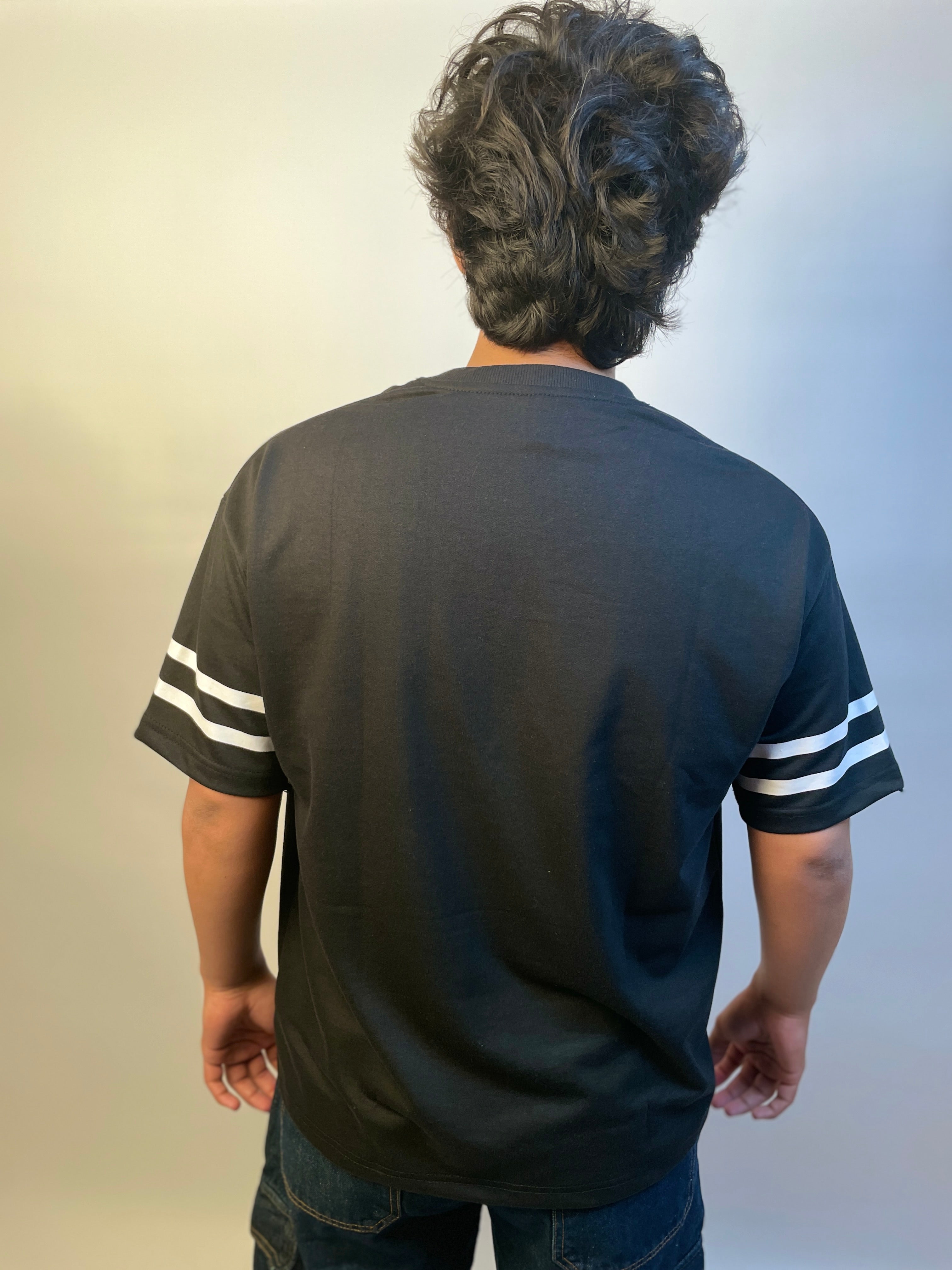 STEALTH BLACK - 46 OVERSIZED V-NECK JERSEY